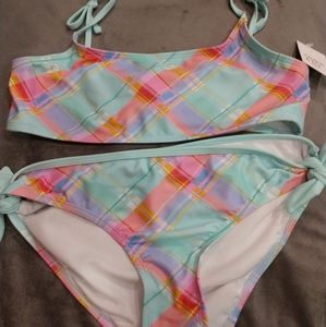 Crown and Ivy girls 2 piece swimsuit